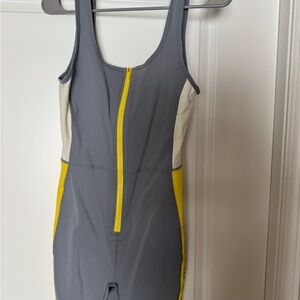 Fabletics Gray and Yellow Jumpsuit